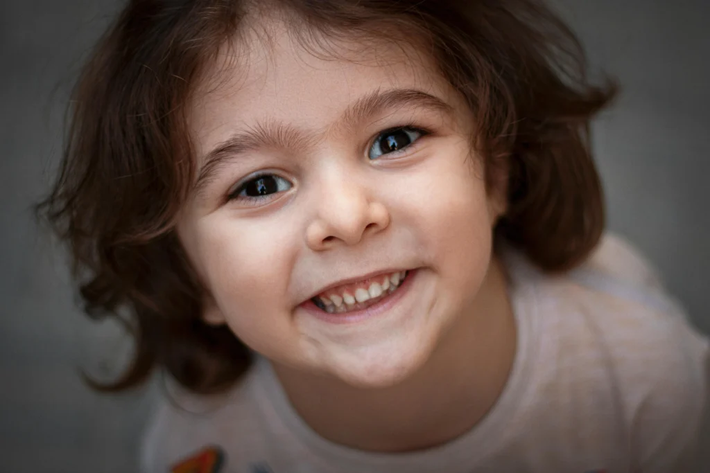 Child with brown hair